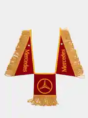 Красный вымпел"mercedes Спаси и Сохрани", 47х12 см
