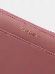 Розовый женский кошелек Baellerry на молнии с ремешком на руку из эко-кожи, 3 цвета