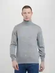 Серый водолазка мужская, с горлом