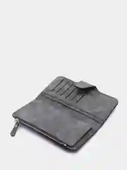 Серый кошелек женский  Baellerry из замшевой экокожи, 10 цветов