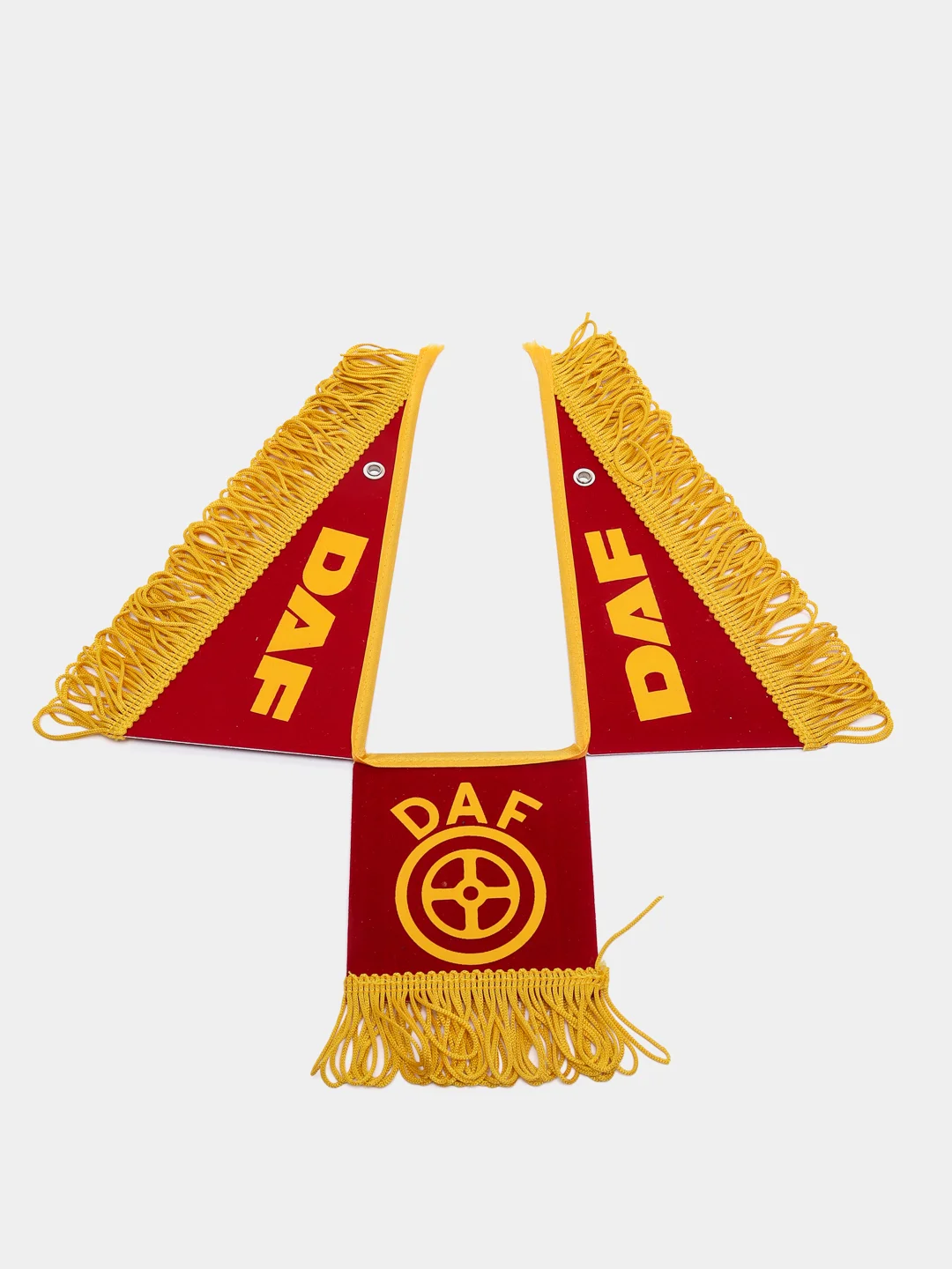 Красный вымпел тройной "DAF. Спаси и Сохрани", 47х12 см