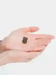 Черный брошь "Совушка- сова"
