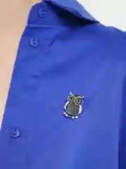 Черный брошь на булавке Сова