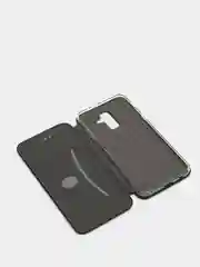 Черный чехол книжка Samsung J8 2018