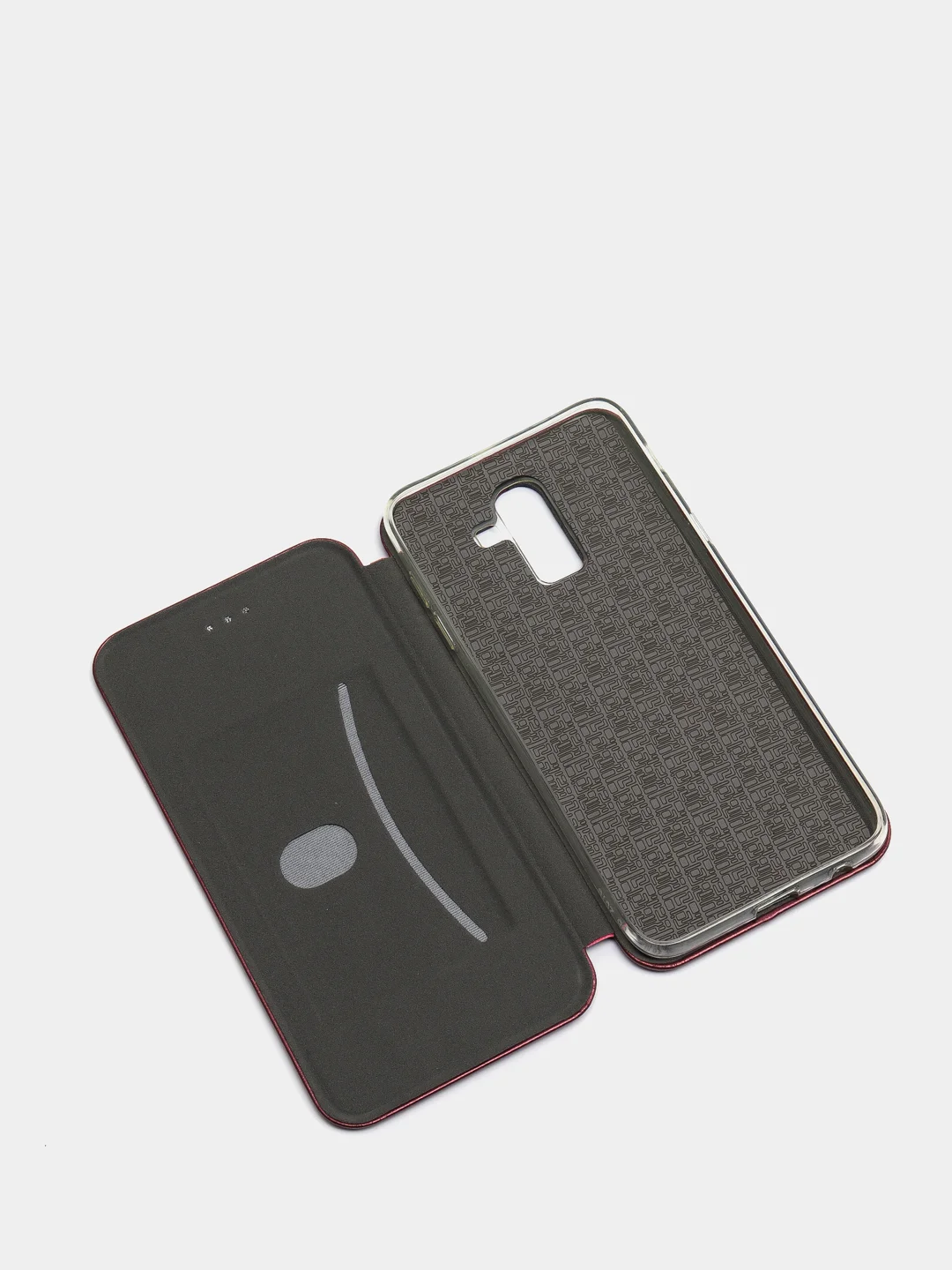 Багровый чехол книжка Samsung J8 2018