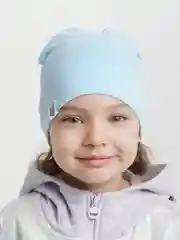 Ледяной детская двухслойная шапочка 1-5 лет для девочек хлопок