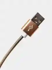 Золотой кабель зарядный USB, в металлической оплётке, iPhone, Android, Type-C Micro, 1 м провод