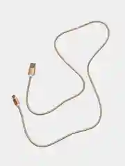 Золотой кабель зарядный USB, в металлической оплётке, iPhone, Android, Type-C Micro, 1 м провод
