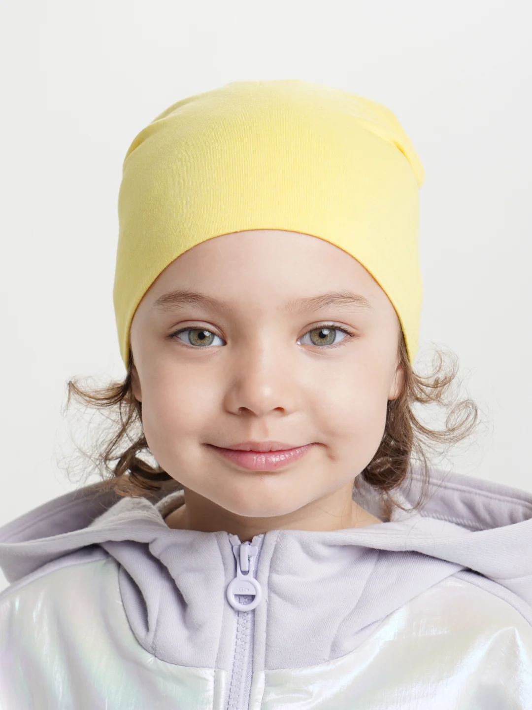 Золотой детская двухслойная шапочка 1-5 лет для девочек хлопок