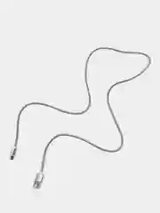 Серебряный кабель зарядный USB, в металлической оплётке, iPhone, Android, Type-C Micro, 1 м провод
