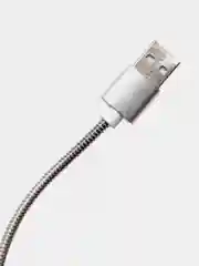 Серебряный кабель зарядный USB, в металлической оплётке, iPhone, Android, Type-C Micro, 1 м провод