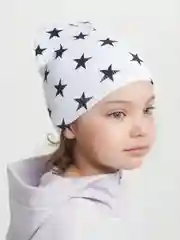 Кремовый детская двухслойная шапочка 1-5 лет для девочек хлопок