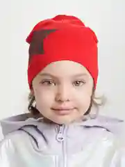 Рыжий детская двухслойная шапочка 1-5 лет для девочек хлопок