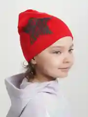 Рыжий детская двухслойная шапочка 1-5 лет для девочек хлопок
