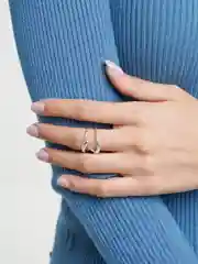 Кольцо геометрическое, плетеное, серебряное