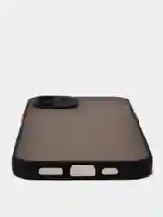 Черный противоударный чехол для iPhone 11, 12, 13, Pro, ProMax, Mini, с защитой камеры