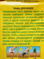 Трава для кошек 20 грамм (семена)