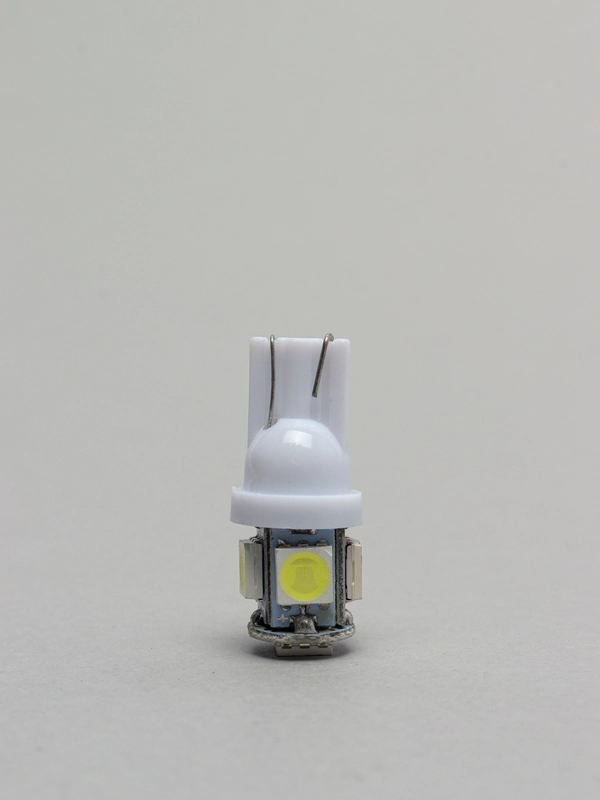 Лампа габаритная W5W T10 LED светодиодная 5 SMD белая, диодная