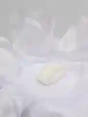 Белый праздничный бант на бесшовной резинке