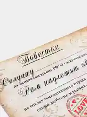 Открытка в Армию повестка/Подарочная открытка/армейская открытка/Жду солдата/Дембель/дмб