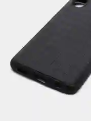 Угольный чехол Samsung Galaxy A01 Core, Самсунг Галакси А01 Кор черный силиконовый под кожу