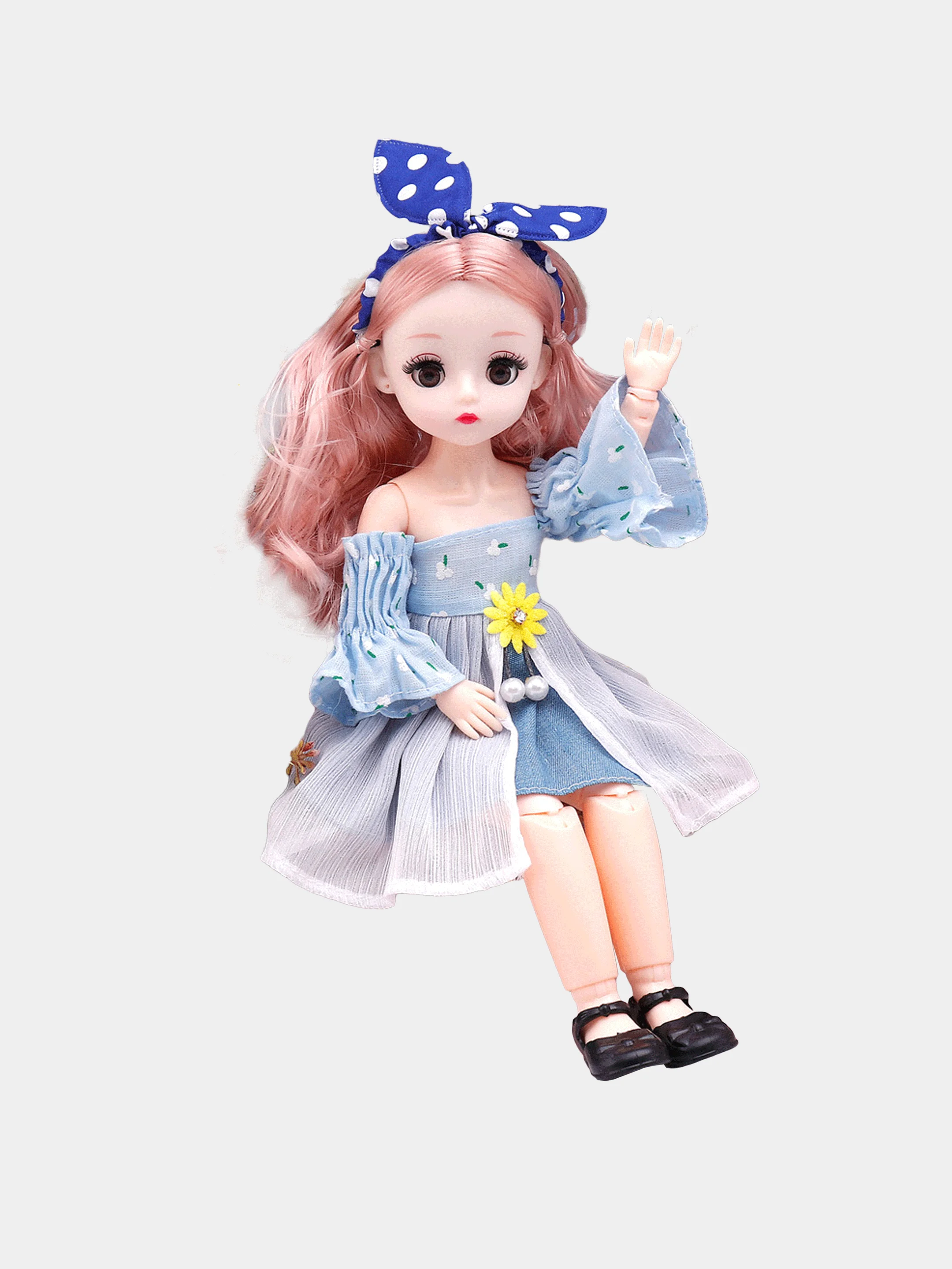 Голубой кукла Cutie Princess шарнирная, 30 см