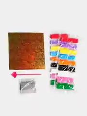 Голубой фреска из песка,картина из песка,фреска песком и блёстками "Рапунцель", "Ариэль", 9 цветов