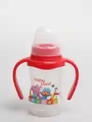 Красный бутылочка Baby Land 150 мл с ручками, силиконовой классической соской Air System