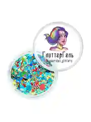Queridos Glitters. Глиттергель. Блёстки для лица и тела. Цвет "Гладь" 3 мл