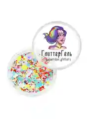 Queridos Glitters. Глиттергель. Блёстки для лица и тела. Цвет "Кэнди" 3 мл