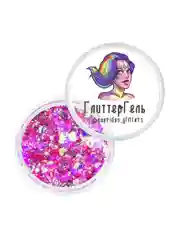 Queridos Glitters. Глиттергель. Блёстки для лица и тела. Цвет "Барби" 3 мл