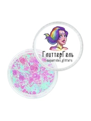 Queridos Glitters. Глиттергель. Блёстки для лица и тела. Цвет "Амидала" 3 мл