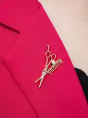 Золотой брошь парихмахера