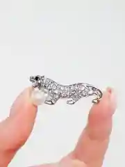 Серебряный брошь на булавке