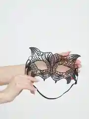 Черный бдсм маска для лица "Лиса" и "Кошка", кружевная