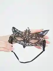 Белый бдсм маска для лица "Лиса" и "Кошка", кружевная