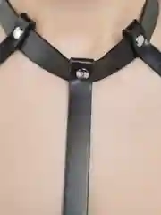 Черный портупея на грудь женская