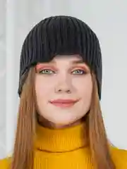 Черный женская шляпа панама