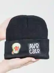 Черный женская шапка с принтом  Avocato