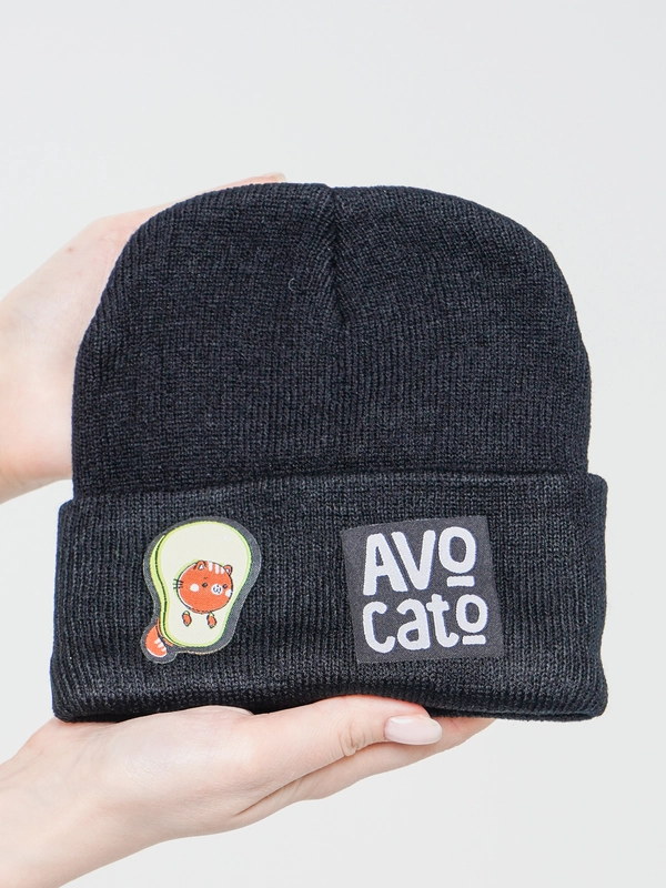 Женская шапка с принтом  Avocato