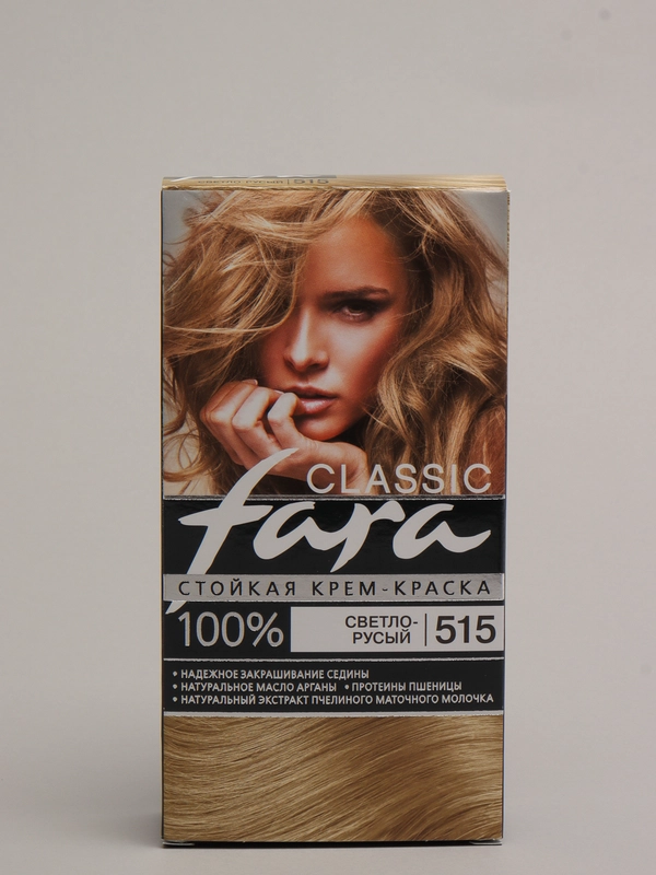 Стойкая крем-краска для волос Fara Classic, 515 светло-русый