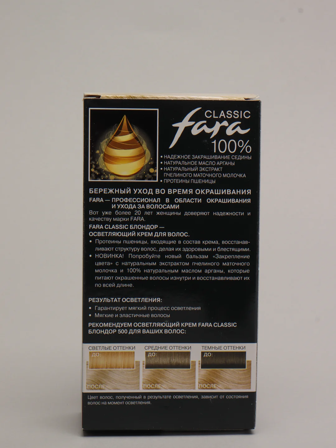 Fara Classic Стойкая крем-краска для волос, 500, блондор