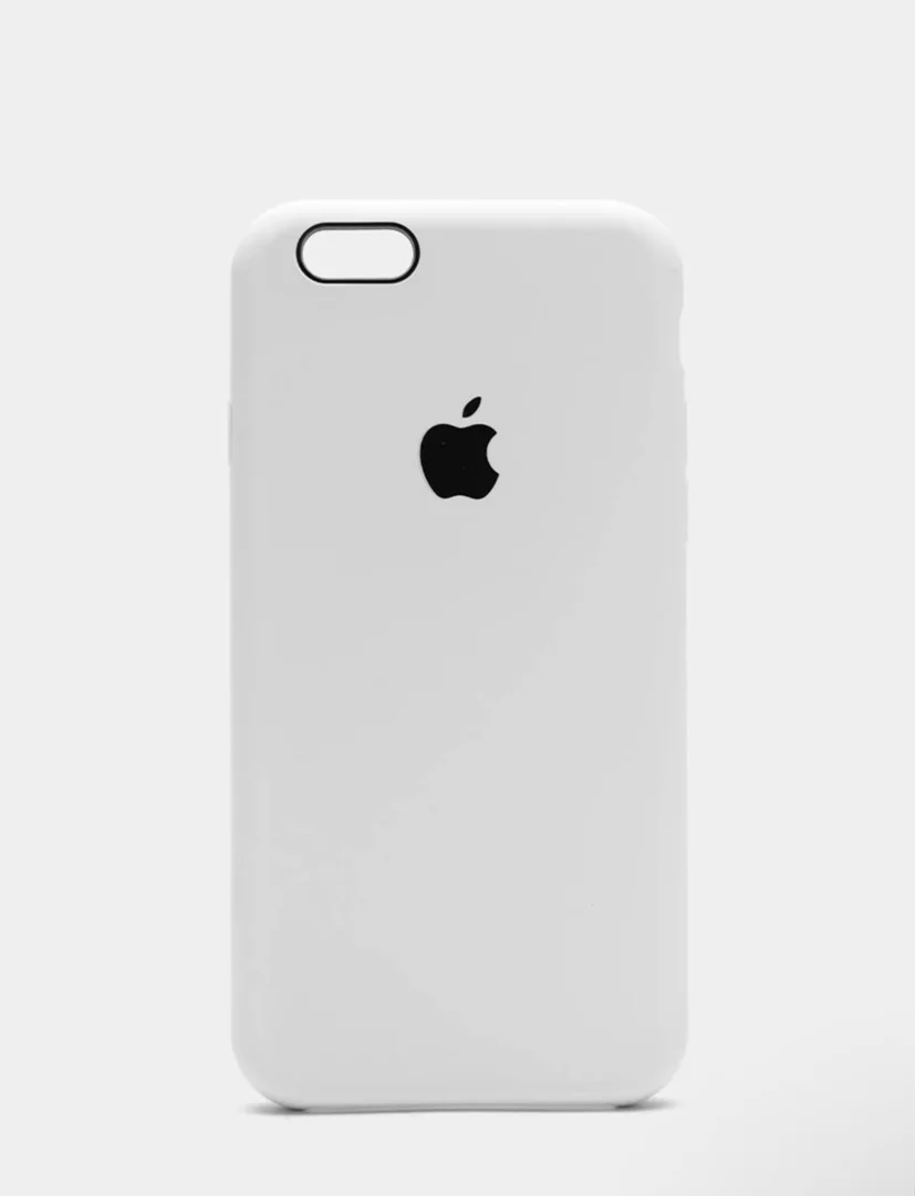 Белый силиконовый чехол iPhone 6 / iPhone 6S, Silicone Case, с закрытым низом
