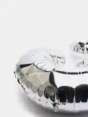 Серебряный воздушный шар "Цифра 3" серебряный, 100 см