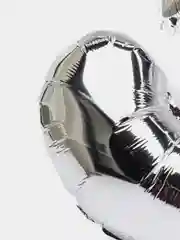 Серебряный воздушный шар "Цифра 3" серебряный, 100 см