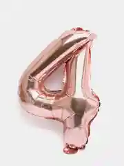 Розовый воздушный шар "Цифра 4" розовый, 40 см