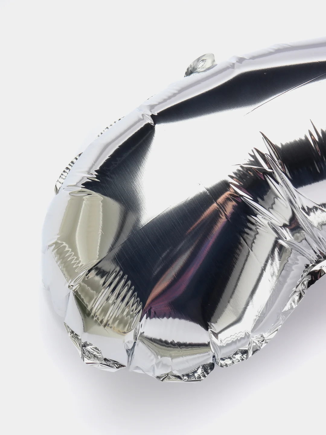 Серебряный воздушный шар "Цифра 2" 100 см, серебряный