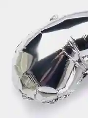 Серебряный воздушный шар "Цифра 2" 100 см, серебряный