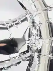 Серебряный воздушный шар "Цифра 9" 100 см, серебряный