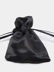 Черный атласный мешочек  7 х 9 см золотой / красный/ черный /белый